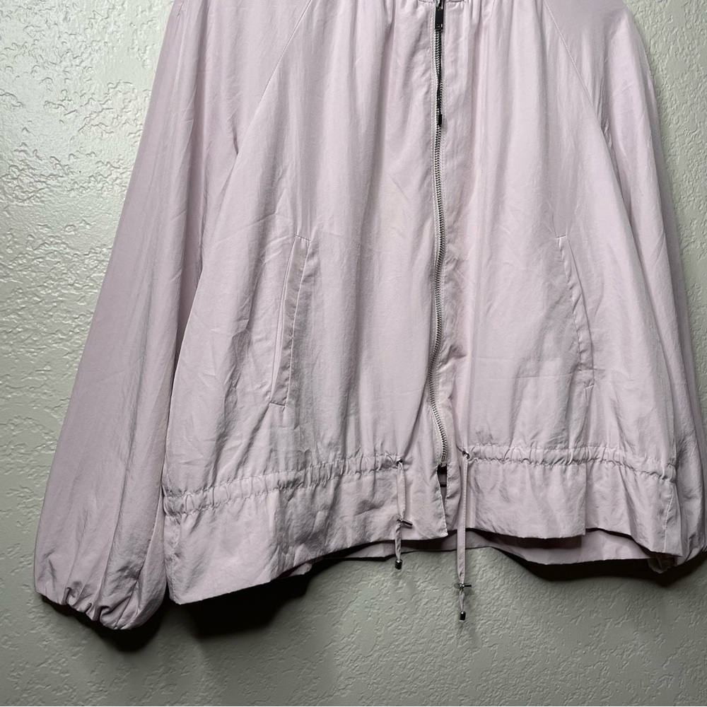 Zara Basic Outwear Pink Windbreaker Scrunched Waist - Picture 8 of 10